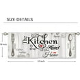 thumbnail image 2 of Farmhouse Rustic Curtain Valance for Window Treatments Vintage Fork Spoon Retro Kitchen Treatment Barn Country Wooden Wood Plank Window Drapes for Bathroom Living Room 1 Panel (52x18 Inch), 2 of 5