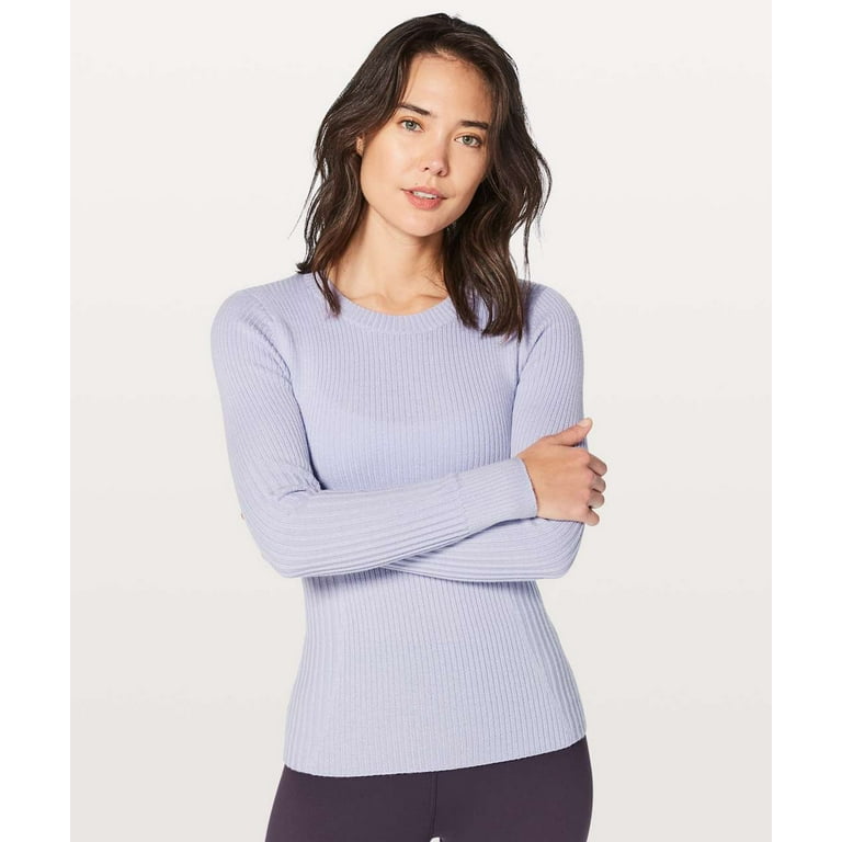 Lululemon Athletica Women's Feeling Balanced Merino Wool Sweater (Serene  Blue, 8) 