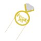 thumbnail image 3 of WORGEOUS 5 unids fiesta de compromiso de bodas Cake Toppers Ella dijo que sí anillo de diamante en forma de cupcake Glitter Toppers decoraciones para pasteles, 3 of 8