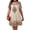 Khaki, variant on Cuteduck Women’s V-Neck Short Sleeve Casual Midi Dress – Boho Print, Loose Fit Flowy A-Line Sundress – Summer Beach & Everyday 1X-5X