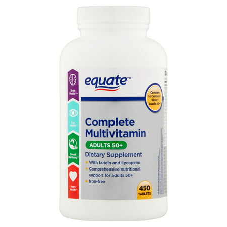 Equate Adultes 50- Complète Multivitamines  450 comprimés