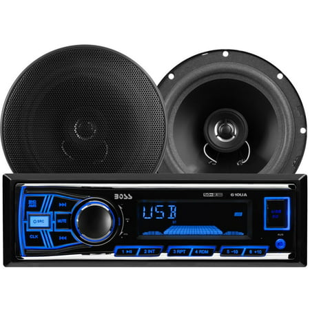 Boss Audio 636CK Mechless MP3 Digital Media Receiver/Speaker Package