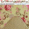thumbnail image 4 of Cozy Line Lelia Pink Floral Print 100% Cotton 3-Piece Quilt Bedding Set, King Set, 4 of 5