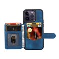 thumbnail image 5 of SaniMore Wallet Case for iPhone 14 Pro Max 6.7" 2022, Flip Cash Pocket Card Slots Kickstand PU Leather Skin Wear-resistant Retro Shockproof Anti-drop Cover for iPhone 14 Pro Max 6.7 inch, Blue, 5 of 7