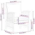 thumbnail image 3 of vidaXL Patio Chairs with Cushions 2 pcs Solid Acacia Wood, 3 of 11