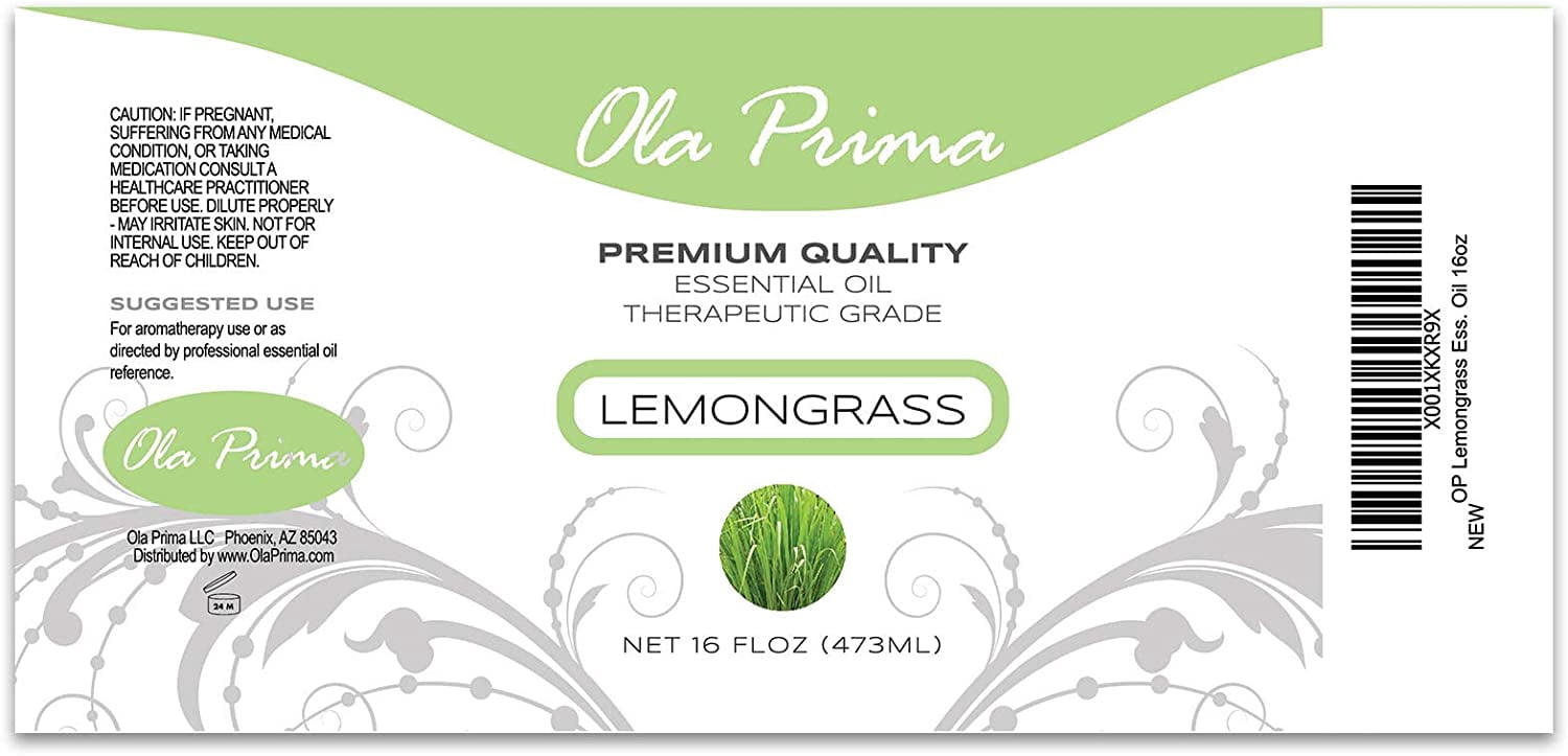 Ola Prima Lemongrass Essential Oil, 16 fl oz