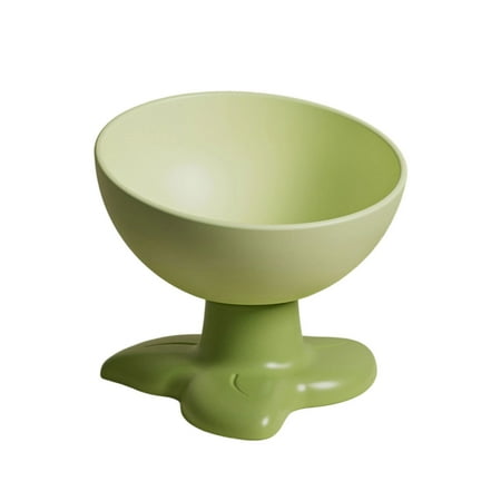 Deeceymbur Cat Bowl Elevated Raised Pet Food Dish Large Capacity Anti Whisker Fatigue Shallow Wide Mouth Plastic Feeder for Cats Eating And Drinking