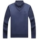 thumbnail image 5 of Suéter de papá de mediana edad con cuello de camisa de manga larga y falso otoño e invierno para hombre, 5 of 5