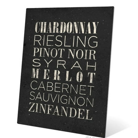 Merlot White Zinfandel Wine - Click Wall Art List Of Wine Textual Art in Black and White