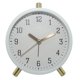 thumbnail image 1 of Reloj despertador analógico de cabecera para dormitorio, reloj redondo con pilas y retroiluminación(Blanco)(), 1 of 5