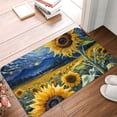 thumbnail image 4 of Pofeuu Starry Sky Sunflower Print Flannel Doormats Rug16"x24"Rug Washable Doormats Indoor Outdoor Rugs for Layered Front Door Mats, Porch, Kitchen, Entryway, 4 of 7