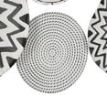 thumbnail image 4 of DecMode Black Metal Plate Wall Decor with Black Patterns, 4 of 8