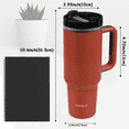 thumbnail image 5 of Oserlo 40 oz Reusable Vacuum Quencher Tumbler with Straw, Travel Cup with Lid, Insulated Stainless Steel Cup with Handle, Coffee Mug, Maintains Heat Cold, Heat and Ice for Hours, Rusty Red, 5 of 7