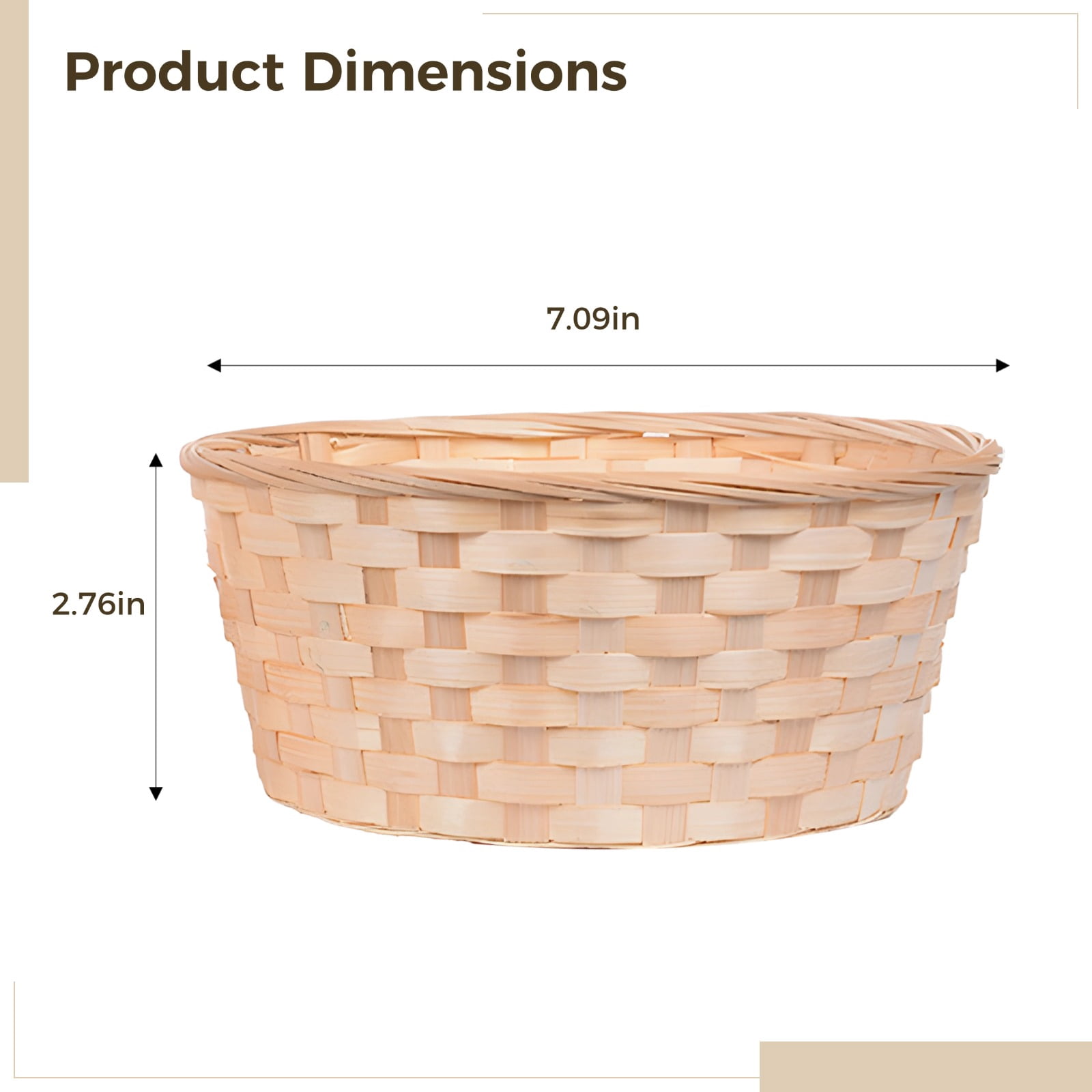 Bamboo Bread Baskets for Serving, 12 Pcs Handwoven Fruit Storage Baskets, Round Design, Serving Basket for Picnic, Dining Table, Snacks, Fruit Display, 7.1 x 2.8 in