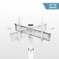 thumbnail image 4 of FITUEYES Modern Universal Tall Swivel Floor TV Stand Base for 70-Inch TVs, White, 4 of 7
