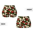 thumbnail image 5 of Haiem Red Fruit No Front Seam Biker Shorts for Women Yoga Workout Gym Bike Shorts with Tummy Control Moisture-Wicking-Medium, 5 of 9