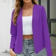 thumbnail image 1 of IMENGL Autumn solid color collarless jacket, Purple XL, Size M-5XL, 1 of 6