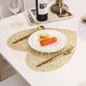 thumbnail image 4 of Tapetes de vinilo metálico de 15 pulgadas para el día de San Valentín, Festival de Navidad, almuerzo, fiesta, restaurante, decoración de mesa para el hogar, dorado, juego de 6, 4 of 5