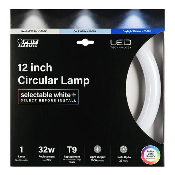 32 Watt Equivalence T9 4-Pin LED Tube Light, Color Changing - Pack of 12