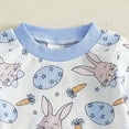 thumbnail image 5 of Sgkm Infant Girl Outfits 4t Girl Easter Clothes Easter Egg Print Sweatshirt and Carrot Sweatpant Toddler Baby Graphic Outfit, 5 of 7