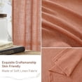 thumbnail image 6 of Light Filtering Linen Curtains 72 inches Long for Bedroom, Linen Textured Semi Sheer Back Tab and Rod Pocket Boho Drapes for Window/Living Room, Terracotta, 2 Panels, 34 x 72 Inch, 6 of 9