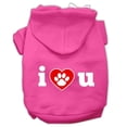 thumbnail image 1 of Sweat à Capuche pour Animaux Imprimé Écran I Love U Rose Vif Taille Sm (10), 1 of 1