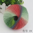 thumbnail image 1 of Nvzi Paquete de 2 hilos suaves de arcoíris, 100 % lana, hilo multicolor degradado para tejer a crochet, longitud total 180 m × 2, 392 yardas, 100 g, R, 1 of 4