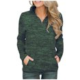 thumbnail image 2 of Clearance AOOCHASLIY Clearance Hoodies for Women Zipper Stand Collar Long Sleeve Casual Sweatshirt with Pockets Top, 2 of 9
