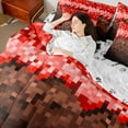 thumbnail image 4 of Castle Fairy Female Men Women Pixelated Blocks Miners Bedding Comforter Set 7pcs,Video Game Gamepads Queen Bedding Sets Super Cozy,Geometric Plaid Patchwork Queen Sheet Sets,Lightweight Room Decor, 4 of 8