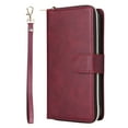thumbnail image 5 of Allytech Samsung Galaxy A54 Wallet Case with 9 Card Slots & Zipper Pouch for Women Men, Magnetic Closure Kickstand Durable PU Leather Wristlet Strap Folio Flip Luxury Cover - Winered, 5 of 8