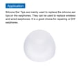 thumbnail image 5 of Uxcell Replacement Silicone Ear Tips Earbuds Bud Earbuds Tips Clear Middle, 5 of 5