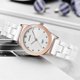 thumbnail image 4 of Longbo 8631 White Ceramic Diamond Couple Watch Waterproof Casual Style Unisex Q, 4 of 5