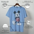 thumbnail image 3 of Disney Mickey Mouse Classic Pose Distressed Light Blue Heather Men's T-Shirt (Medium), 3 of 9