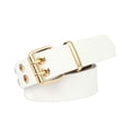 thumbnail image 5 of Double Grommet PU Leather Belt for Women/Men Punk Metal Jean Belt, Wide 1.5, 5 of 10