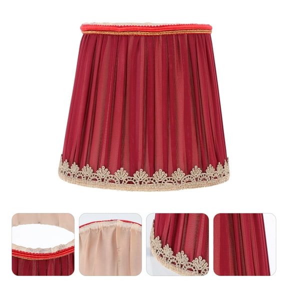 ULTNICE Lamp Shades Lampshade Dark Red Protective Cover Bedroom 1Set