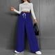 thumbnail image 1 of WILLBEST Pantalones Casuales de Mujer de Cintura Alta, Versátiles, Cómodos y de Pierna Ancha para Otoño E Invierno. Grande, 1 of 8