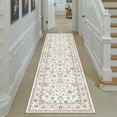 thumbnail image 5 of BERTHMEER 2'x6' Runner Rugs for Entrance Bedroom Hallway Kitchen Entryway Bathroom Washable Non-slip Vintage FLoral Oriental Runner Rugs,Multicolor, 5 of 7