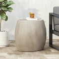thumbnail image 2 of Noble House Edmonton Outdoor Convex Concrete Stone Side Table in Light Gray, 2 of 8