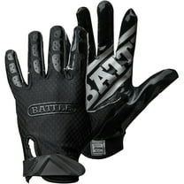 Battle Sports Triple Threat Football Receiver Gloves - YS - Black