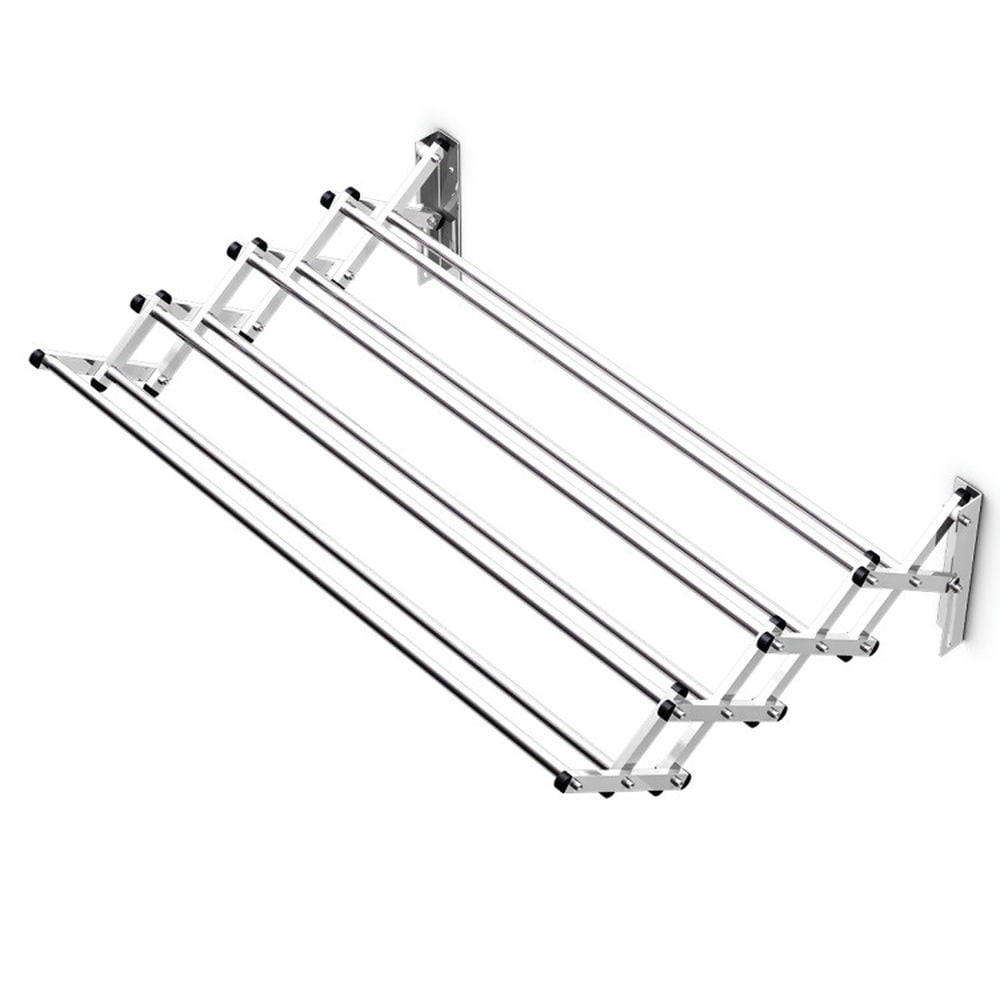 Finihen Towel Rack, Towel Holder, Stainless Wall Mounted Expandable Clothes Drying Towel Rack, for Bathroom, laundry Room, Silver