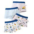 thumbnail image 1 of WEIYLL Boxeurs Multi-pack pour Garçons Imprimé Quotidien 4 Pcs Tissu Extensible Durable Confort Blanc Bébé Taille TTTG, 1 of 4