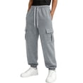 thumbnail image 2 of Ashirexll Boys Sweatpants Solid Color Sweatpants Cargo Pants Sports Casual Pants for 5-15 Years, 2 of 3