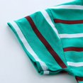 thumbnail image 3 of Boys' Summer New Round Neck Short Sleeve Set Trendy Wide Stripe T-shirt Shorts Casual Fashion Two Piece Set, 3 of 5