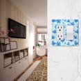 thumbnail image 5 of Yayeee Rocker Switch Wall Plate 2-Gang 4.7"x4.6" Home Decorative Outlet Cover, Blue Flowers Pattern, 5 of 6