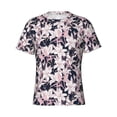 thumbnail image 4 of Vsdgher Lilies Flowers Print Men's Dry Fit Mesh Athletic Shirts Moisture Wicking Tennis T-Shirt Tops, 4 of 9