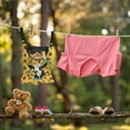 thumbnail image 3 of ZIATUBLE Sunflower Cow Clothespin Bag Holder Butterfly Clothes Pins Hanging Bag Easy to Clean Hanging Pantry Organizer for Storage Bags Reusable Clothes Pin Bag to Hang On Line, 3 of 7