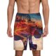 thumbnail image 1 of Balery Cultural Silhouette Journey Pantalones cortos de pijama de punto de algodón para hombre con cinturilla y bolsillos-Small, 1 of 6