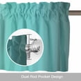 thumbnail image 6 of Orange Turquoise Gradual Valance Curtain for Windows Abstract Modern Rod Pocket Curtain Valances Short Window Treatments Panels for Kitchen Bathroom Laundry Room Basement 42 x 18 Inch, 6 of 9