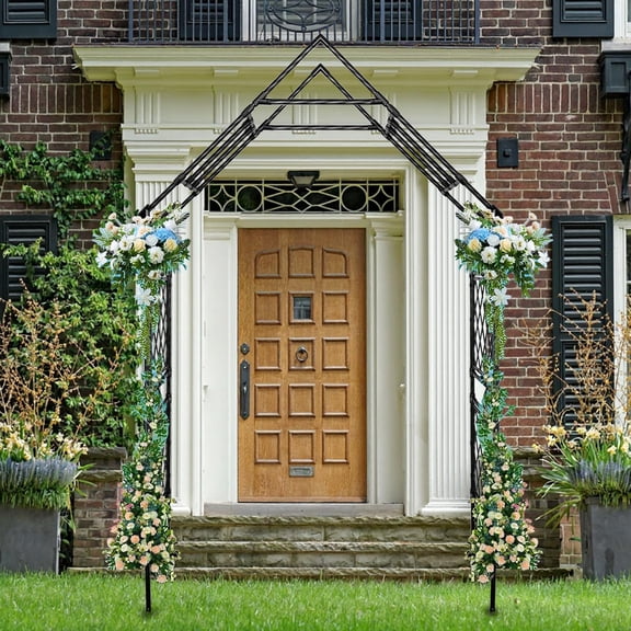 Garden Arch Trellis, 7.87x3.93Ft Metal Decorative Arbor for Climbing Plants, Outdoor Wedding Arch, Weather-Resistant Lawn, Patio Archway for Backyard, Yard, Garden Decor