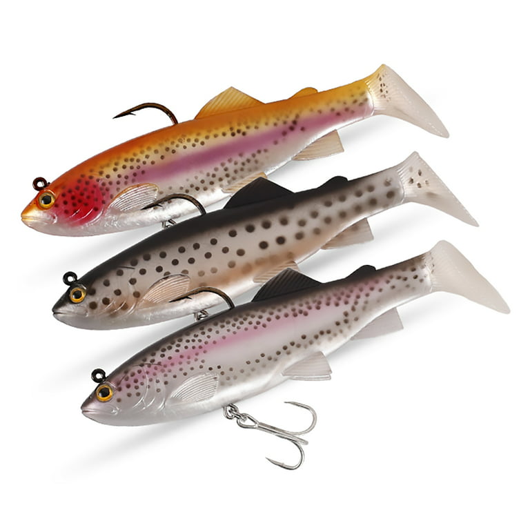 Kingdom Pre-Rigged Jig Head Soft Fishing Lures 1.34oz/4.7in Jigging PVC  Paddle Tail Swimbaits for Bass Fishing Tadpole Lure with Spinner Saltwater  Freshwater 